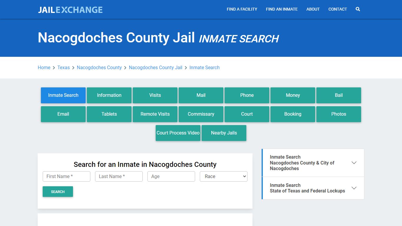 Nacogdoches County Jail, TX Inmate Search: Roster & Mugshots